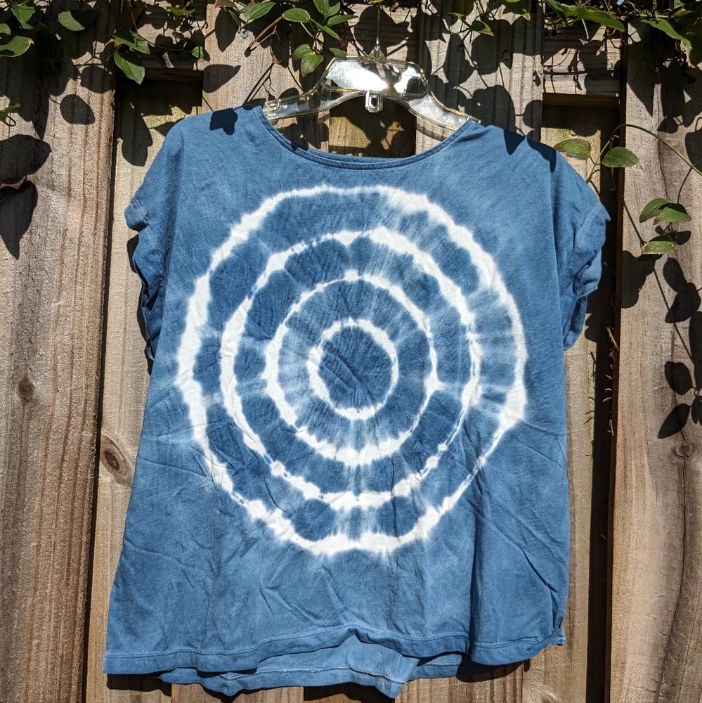 Madewell Blue Tie-Dye Target Tee